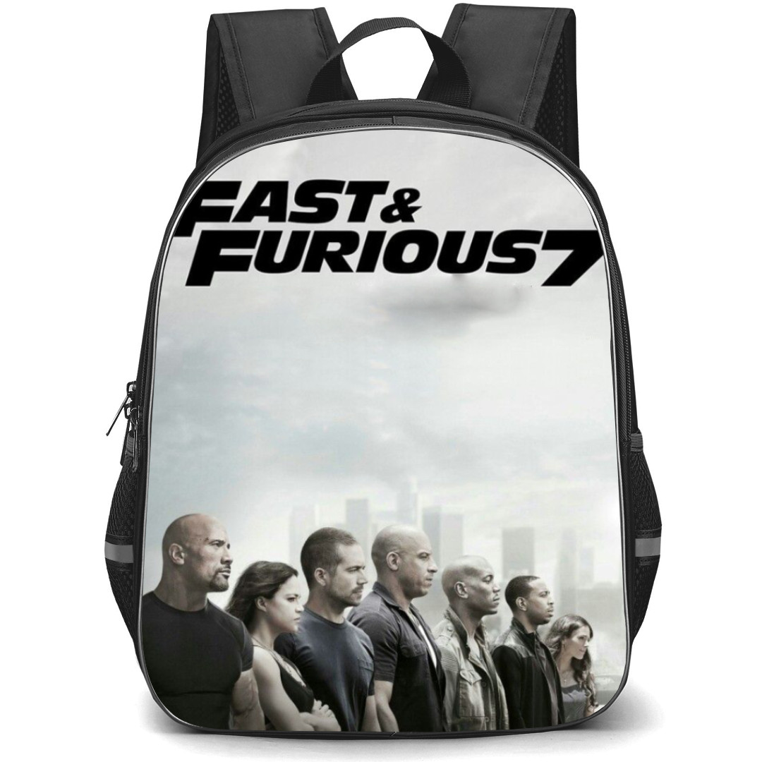 Fast and Furious Backpack StudentPack - Fast and Furious 7 Movie Poster