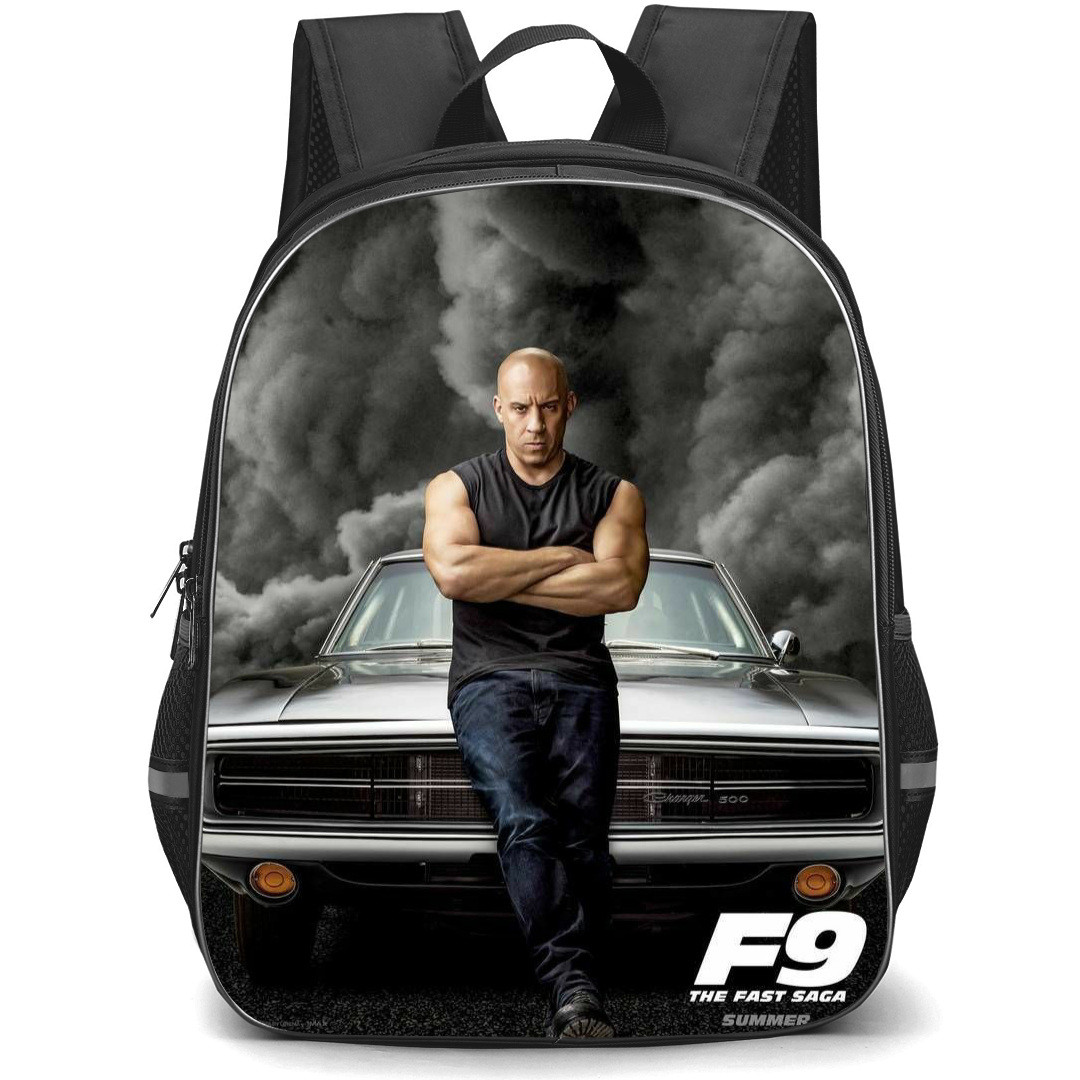 Fast and Furious Backpack StudentPack - Fast and Furious 9 Vin Diesel Sitting On Car Poster
