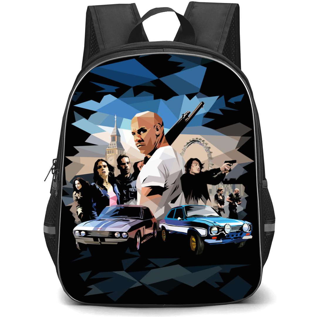 Fast and Furious Backpack StudentPack - Fast and Furious Movie Wpap Art Poster