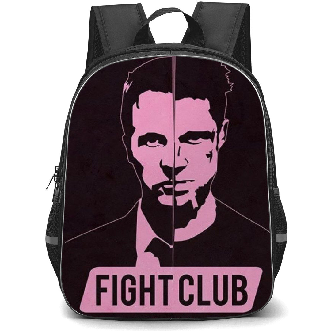 Fight Club Backpack StudentPack - Fight Club Brand Pit Split Portrait Pink Poster