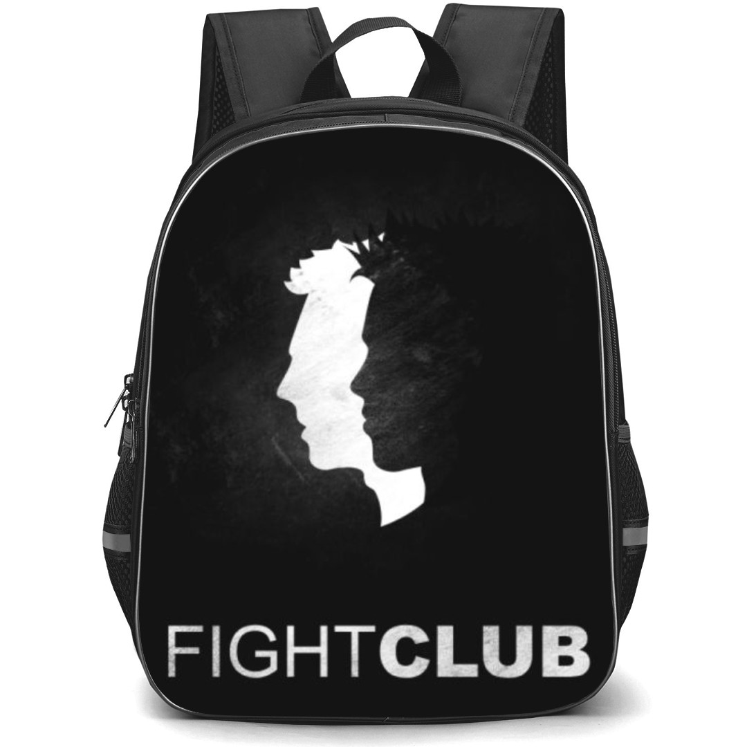 Fight Club Backpack StudentPack - Fight Club Brad Pitt And Edward Norton Silhouette Background Poster