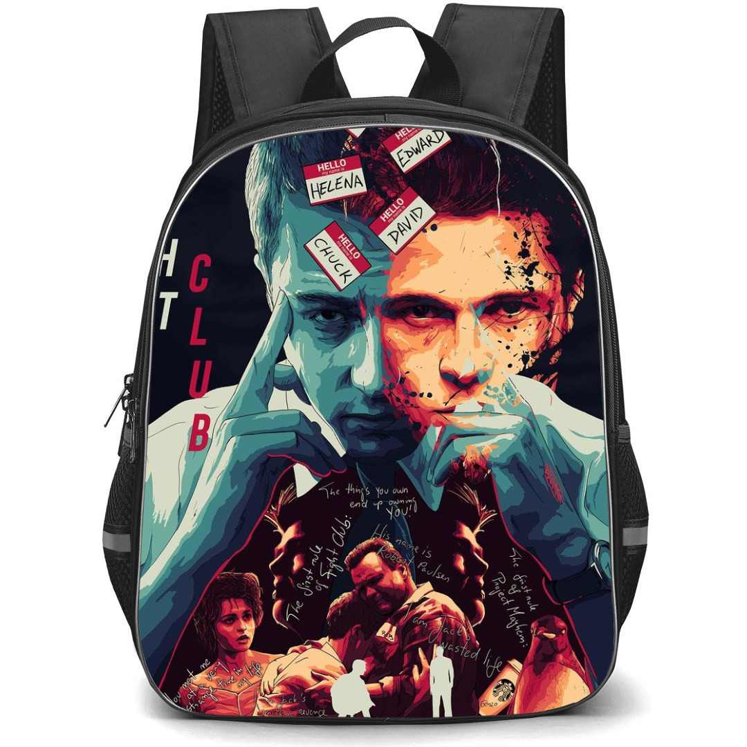 Fight Club Backpack StudentPack - Fight Club Movie Classic Illustration Art Poster