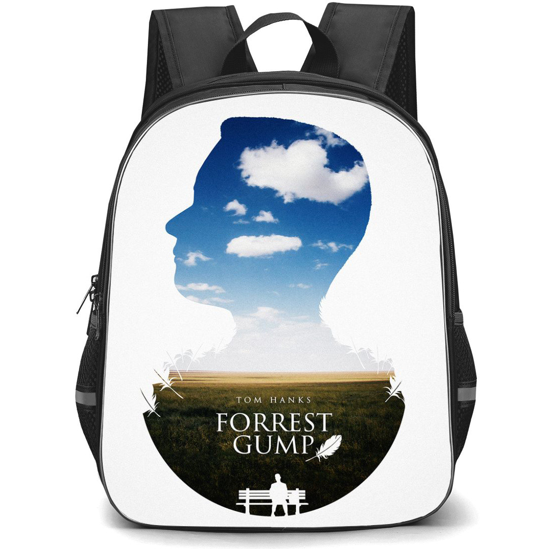 Forrest Gump Backpack StudentPack - Forrest Gump 1994 Silhouette Poster White Background