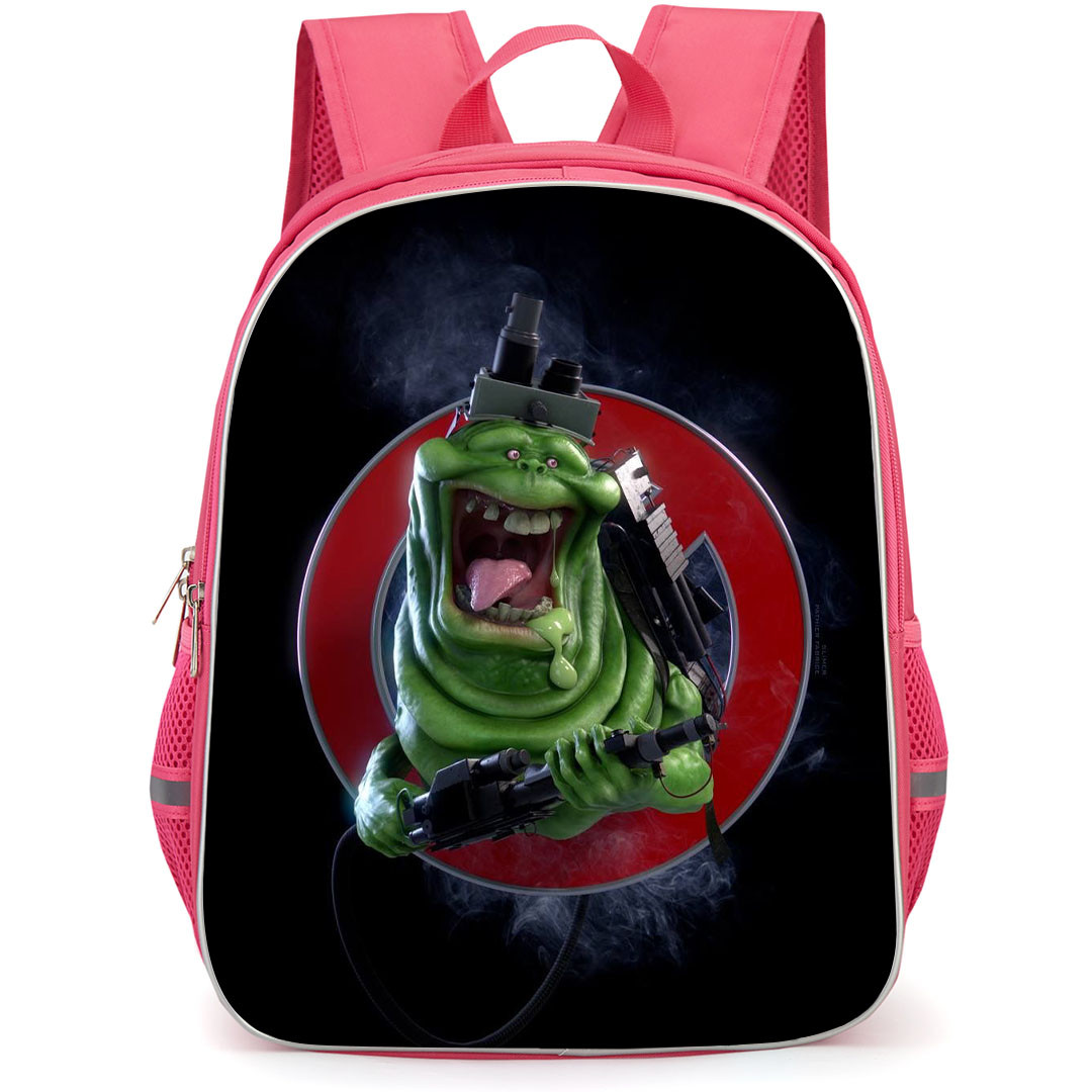 Ghostbusters Slimer Backpack StudentPack - Ghostbusters Slimer 3D Art On Dark Smoke Background