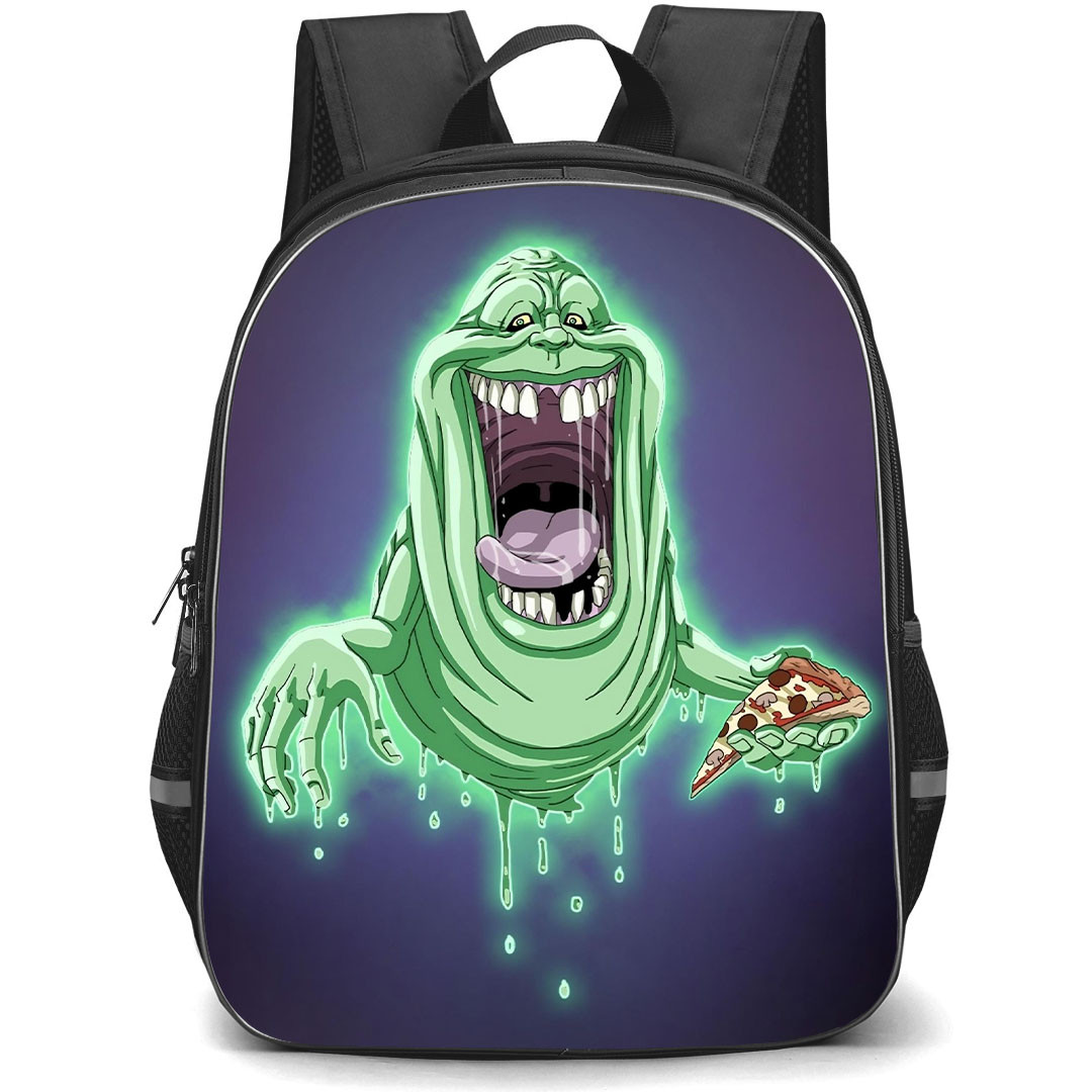 Ghostbusters Slimer Backpack StudentPack - Ghostbusters Slimer Melting And Holding Pizza Poster