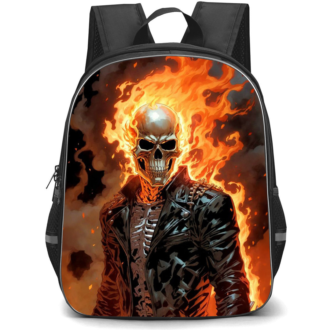 Ghost Rider Backpack StudentPack - Ghost Rider Standing Flaming Skull Poster