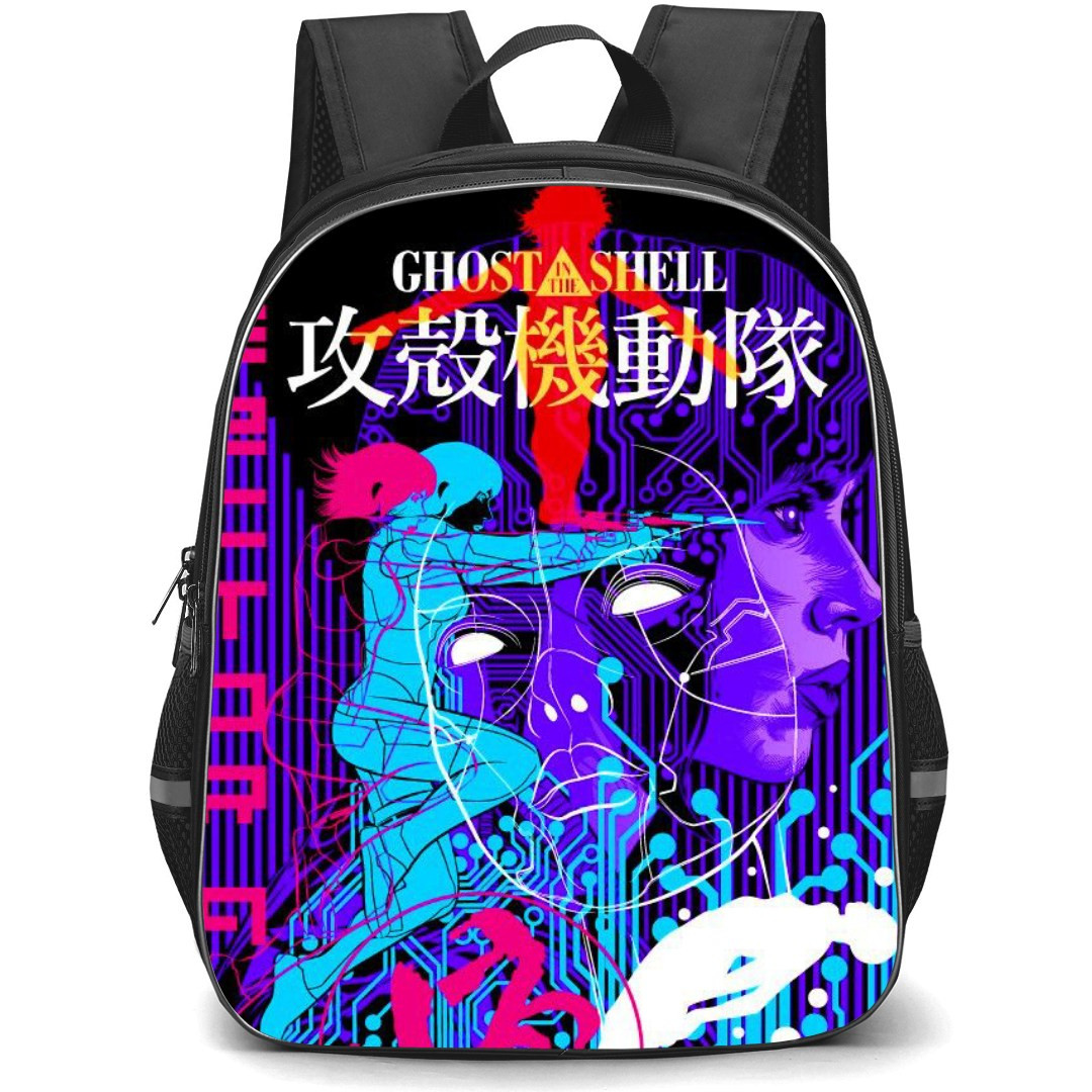 Ghost In The Shell Backpack StudentPack - Ghost In The Shell Neon Light Illustration Art