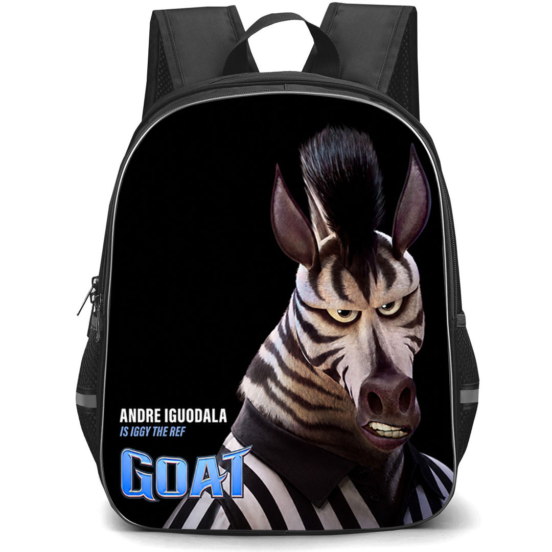 Goat Iggy The Ref Backpack School Bag StudentPack - Iggy The Ref Angry Portrait On Dark Background
