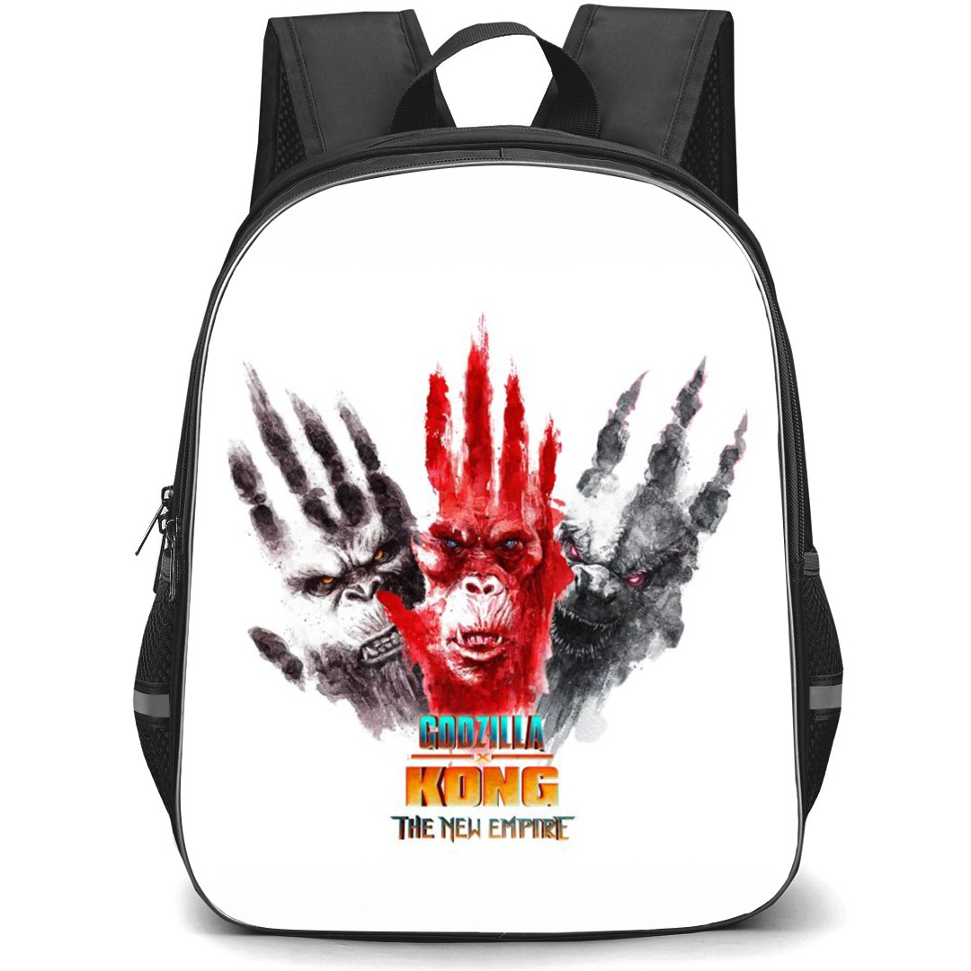 Godzilla X Kong King Kong School Backpack StudentPack - King Kong Godzilla Handprint White Background