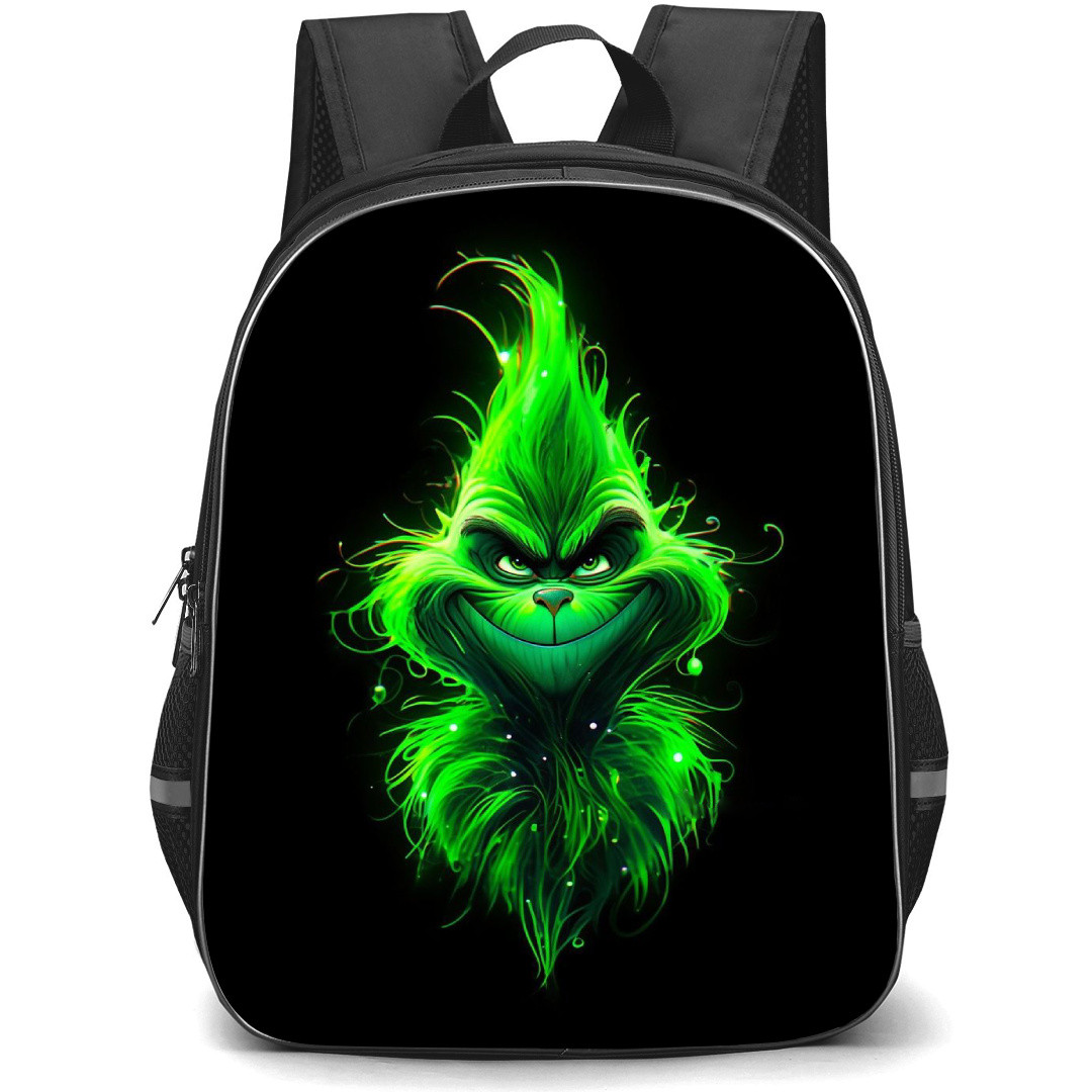 The Grinch Backpack StudentPack - The Grinch Avatar On Christmas Pattern Art Poster