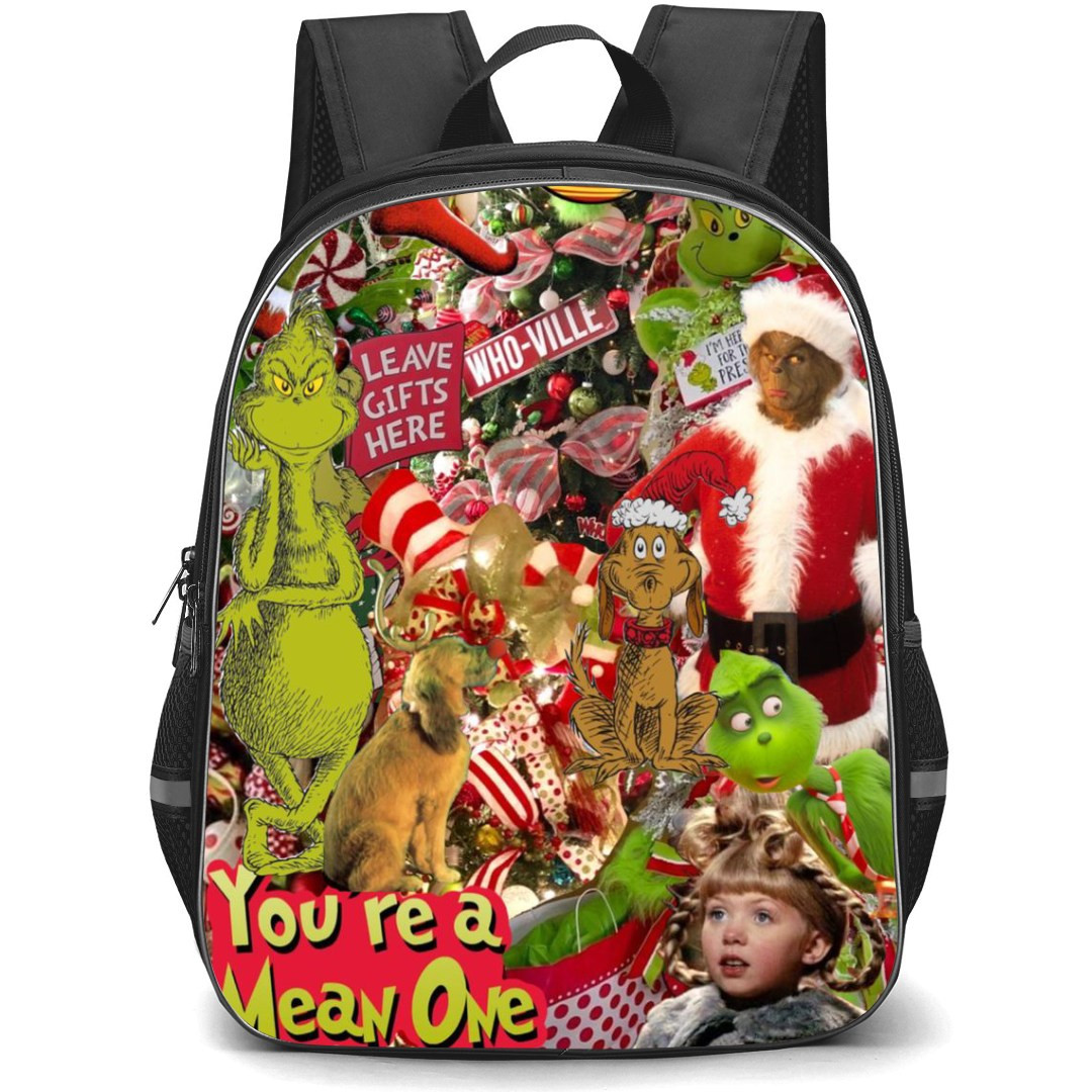 The Grinch Backpack StudentPack - The Grinch Christmas Collage Poster