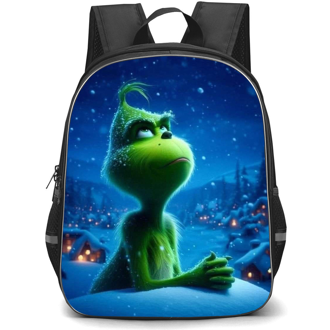 The Grinch Backpack StudentPack - The Grinch Looking Up In A Snow Night Poster