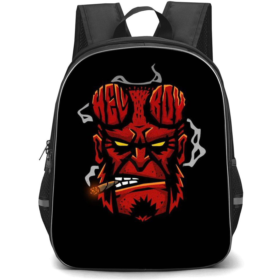 Hellboy Backpack StudentPack - Hellboy HD Minimal Cool Art on Black Background