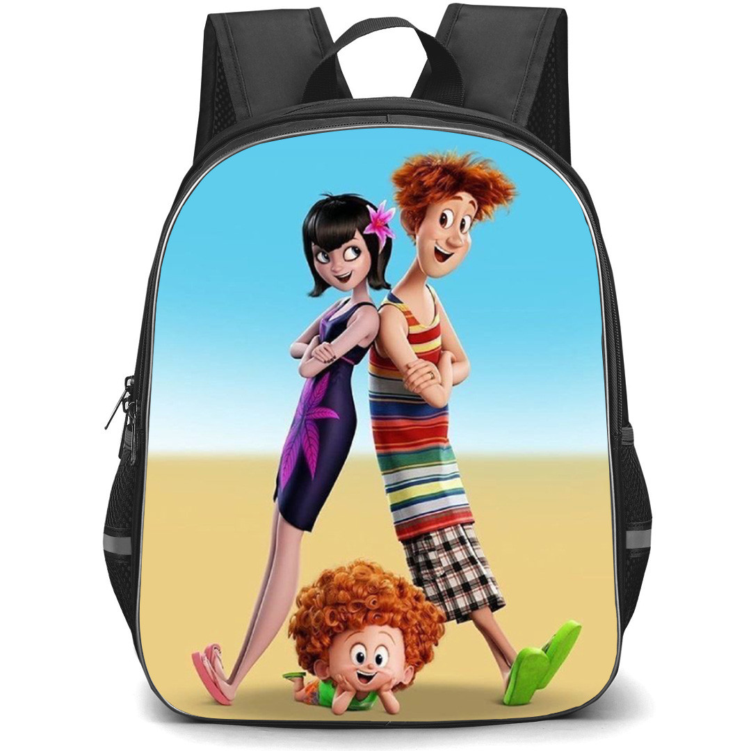 Hotel Transylvania Backpack School Bag StudentPack - Characters in Beach Smiling Portrait