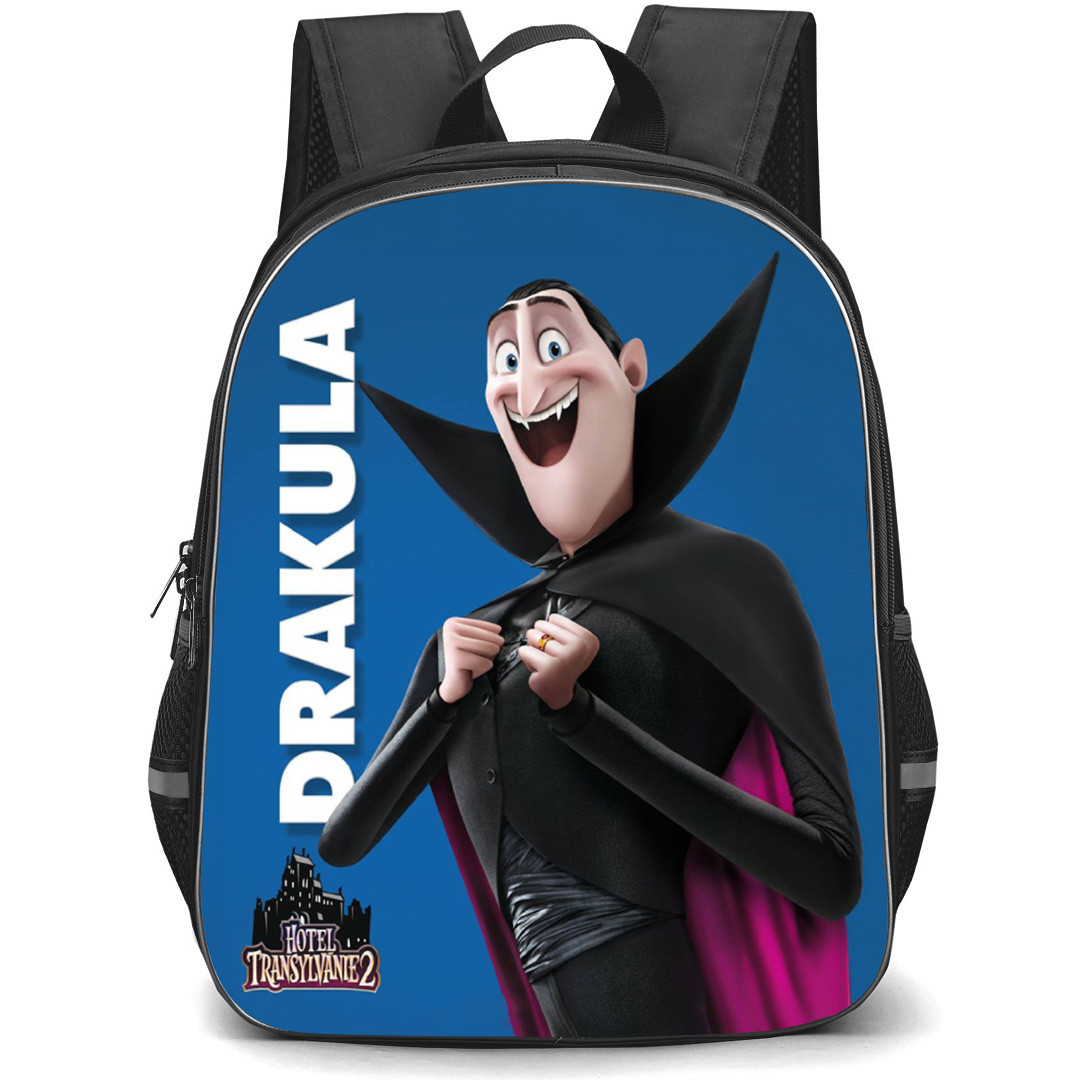 Hotel Transylvania Dracula Backpack School Bag StudentPack - Dracula Smiling Portrait in Blue Background