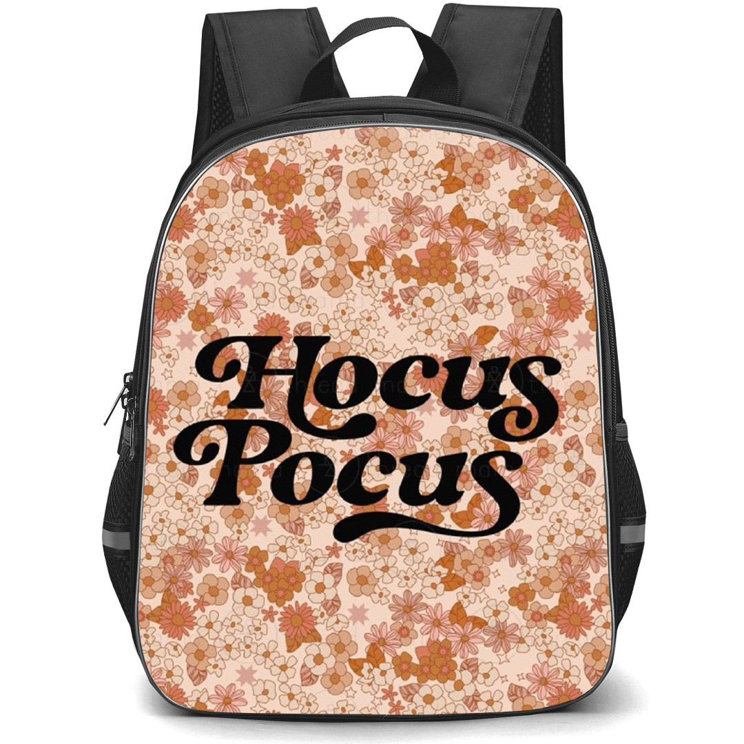 Hocus Pocus Backpack School Bag StudentPack - Series Wordmark Flower Background