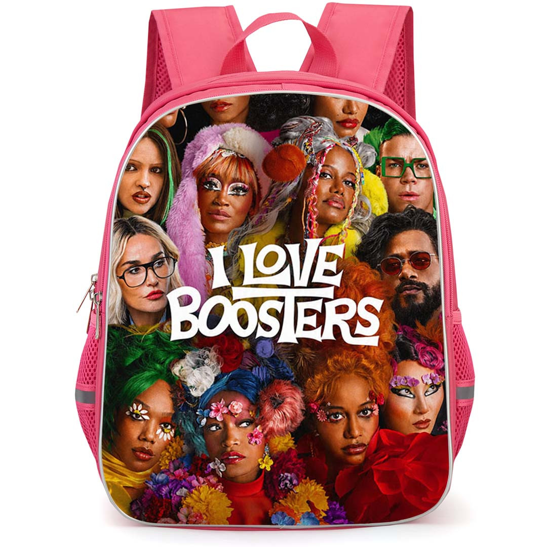 I Love Boosters Backpack School Bag StudentPack - I Love Boosters Cast Collage Poster