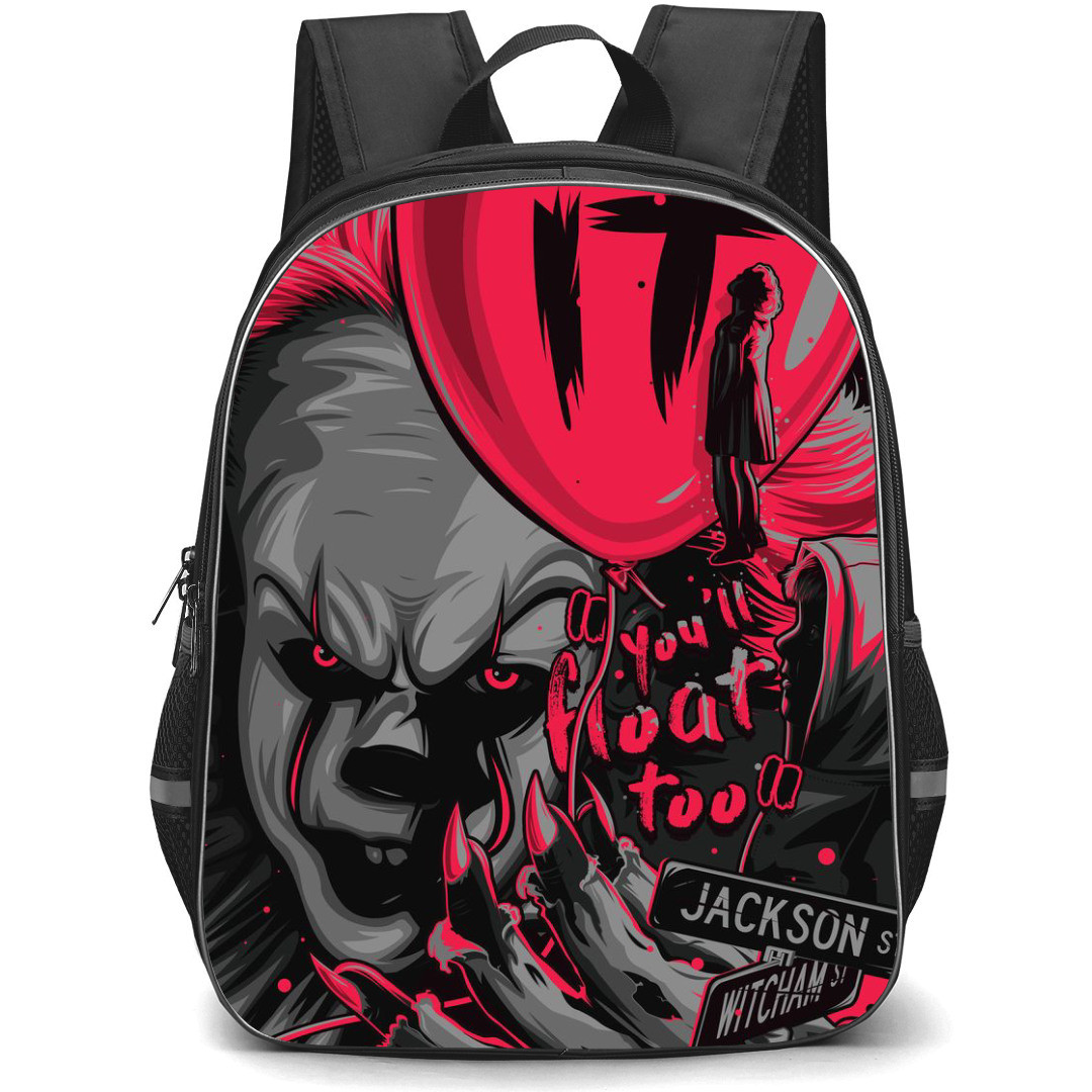 IT Backpack StudentPack - IT Pennywise Creepy Illustration Art