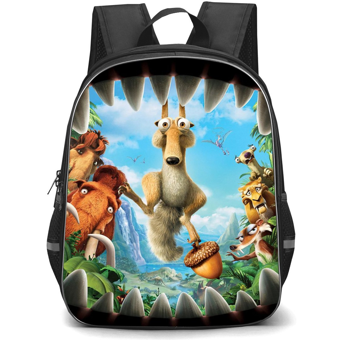 Ice Age Backpack StudentPack - Characters Looking in Jaws Illustration