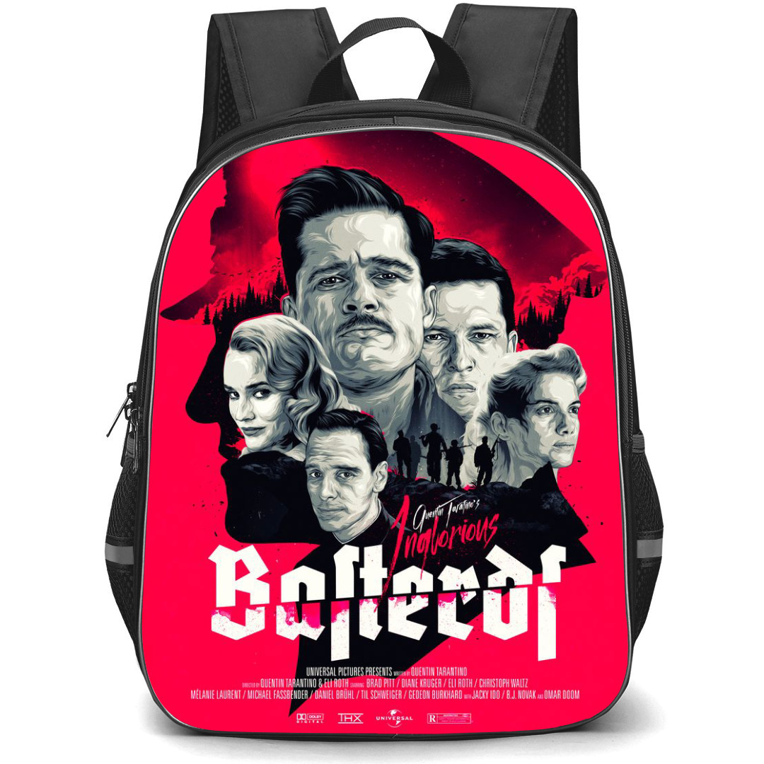 Inglourious Bastards Backpack StudentPack - Inglourious Bastards Retro Illustration Art On Red Background