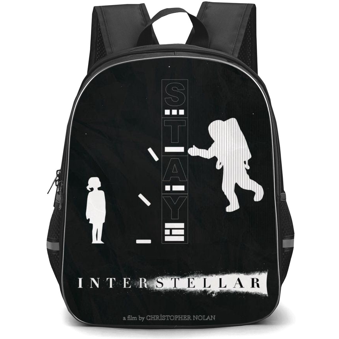 Interstellar Backpack StudentPack - Interstellar Minimalist Movie Poster Black Background