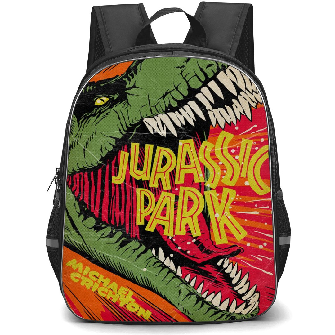 Jurassic Park Backpack StudentPack - Jurassic Park Classic Cartoon Art Poster