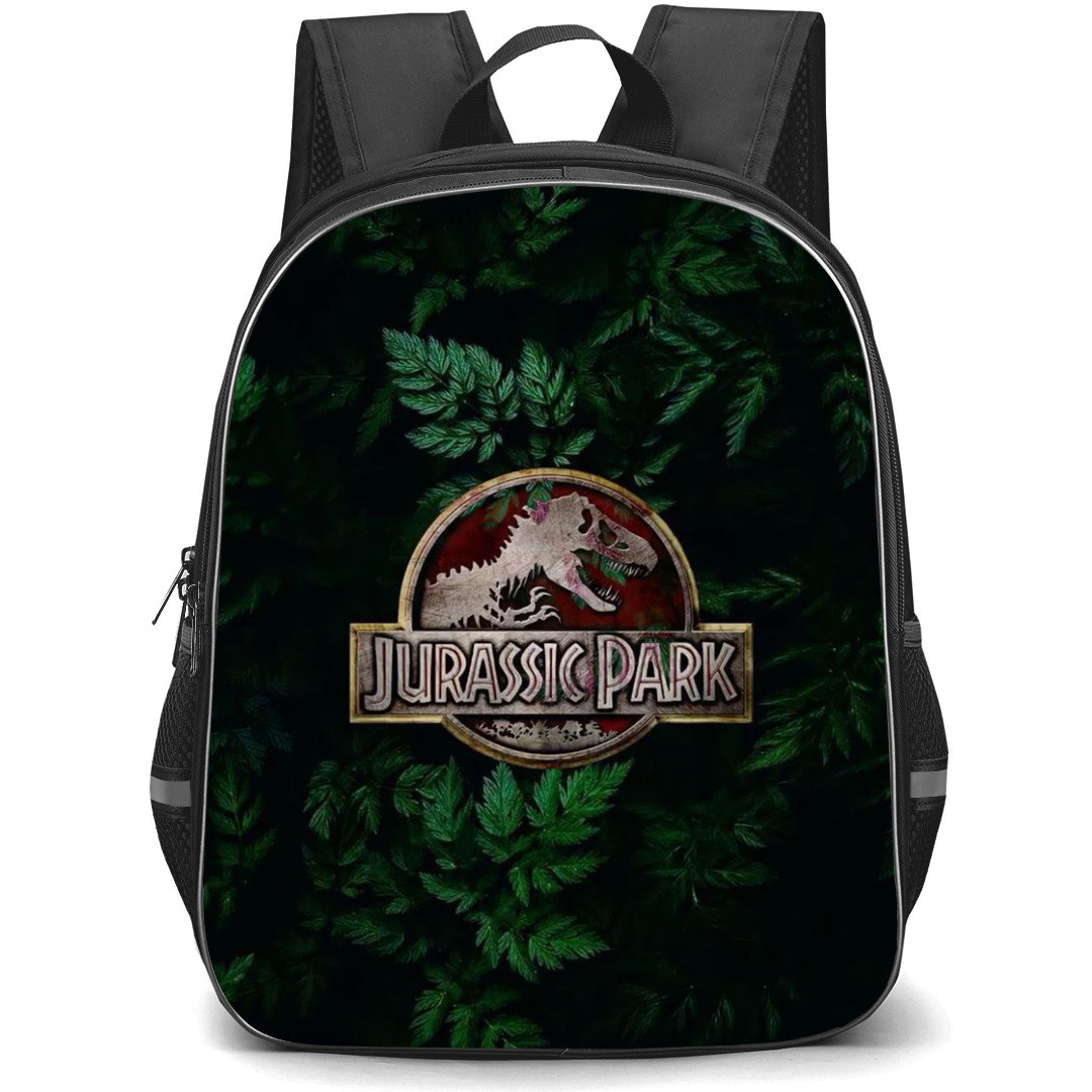 Jurassic Park Backpack StudentPack - Jurassic Park Logo On Dark Leaf Background