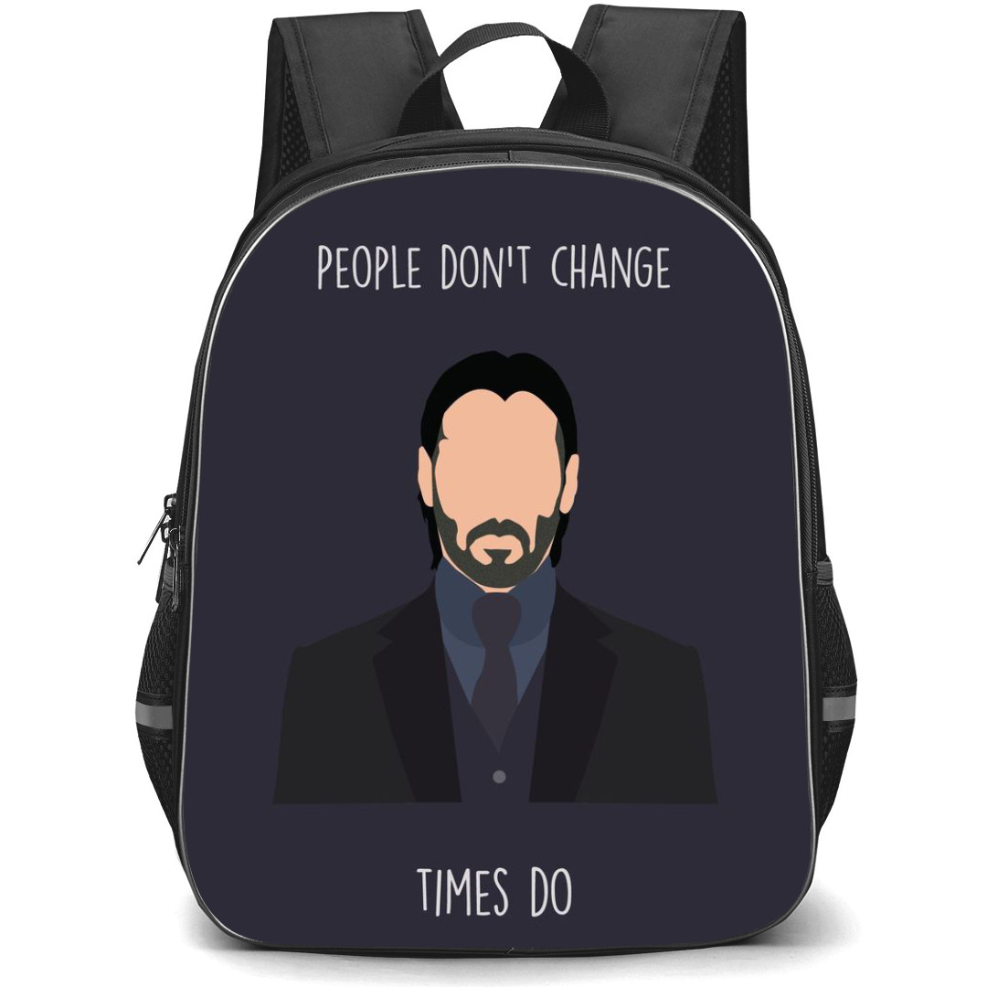 John Wick Backpack StudentPack - John Wick Please Dont Change times Do Minimalist Portrait