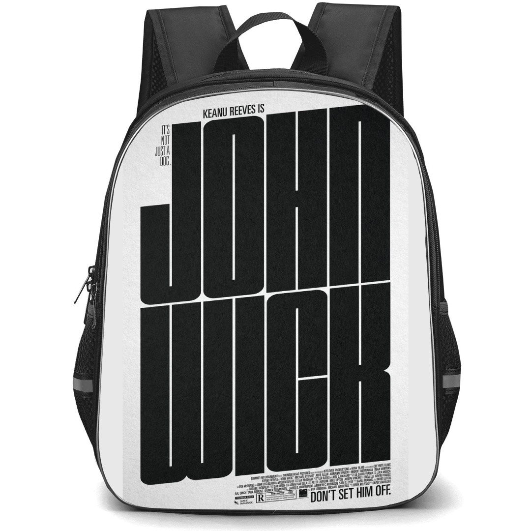 John Wick Backpack StudentPack - John Wick Typography Poster