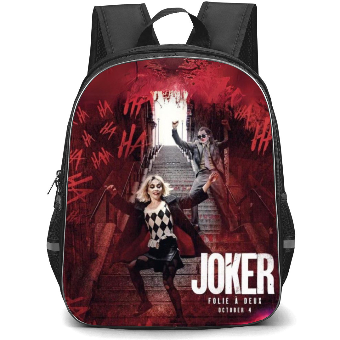 Joker 2 Backpack Student Pack - Harley And Joker Dancing Stairs Poster