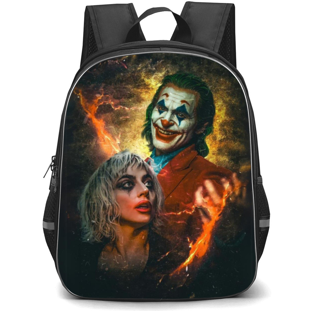 Joker 2 Backpack Student Pack - Harley And Joker Fierce Smile Portrait