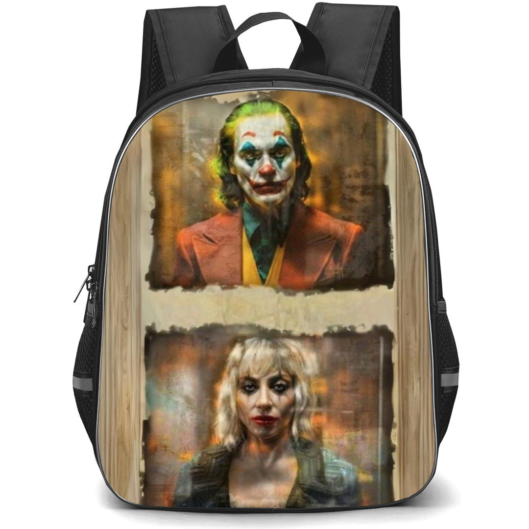Joker 2 Backpack Student Pack - Harley And Joker Vintage Portrait