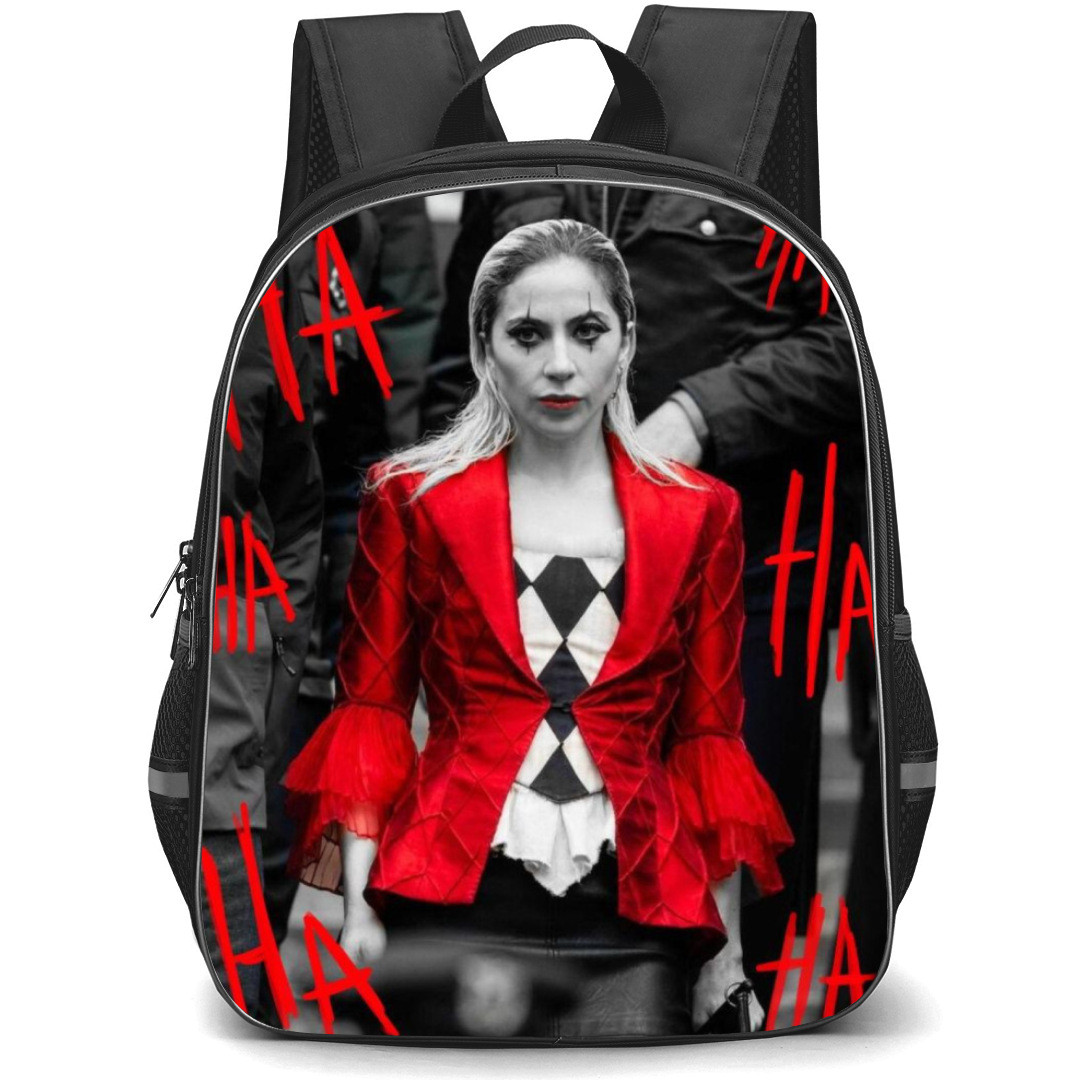 Joker 2 Harley Backpack Student Pack - Harley Monochrome Red Portrait