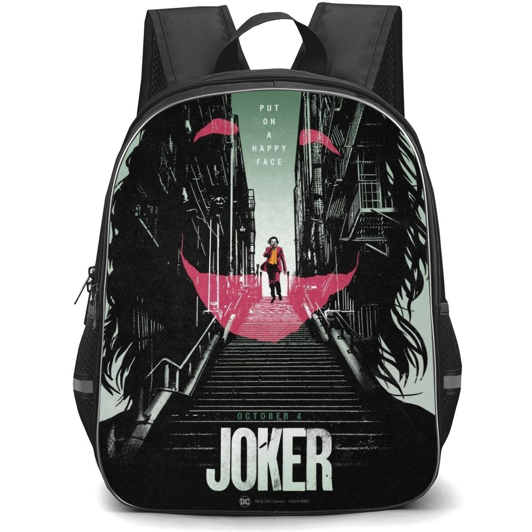 Joker Backpack StudentPack - Joker Silhouette Put On A Happy Face Poster