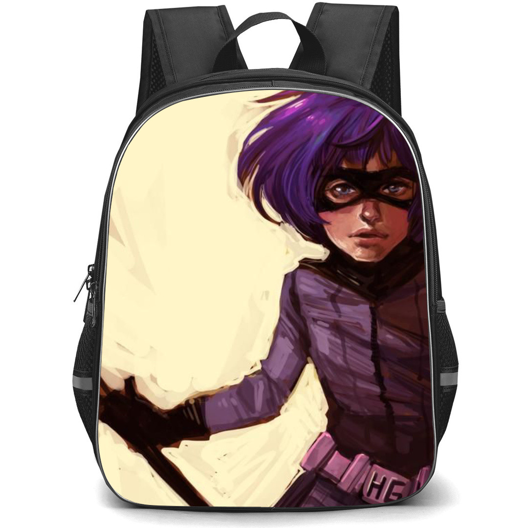 Kick-Ass Backpack StudentPack - Kick-Ass Hit Girl Drawing On Beige Background