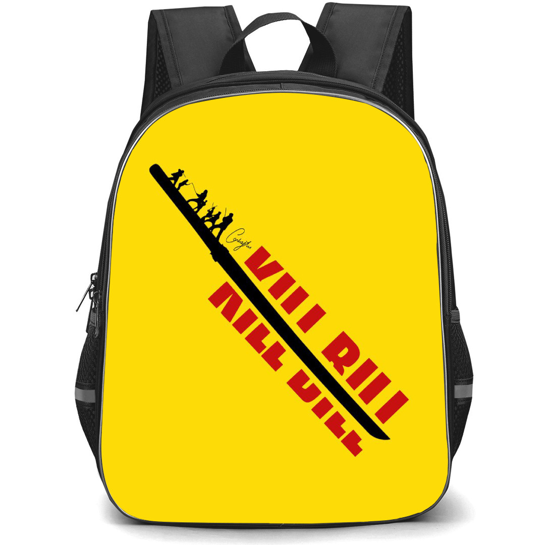 Kill Bill Backpack StudentPack - Kill Bill Hanzo katana Sword On Yellow Background