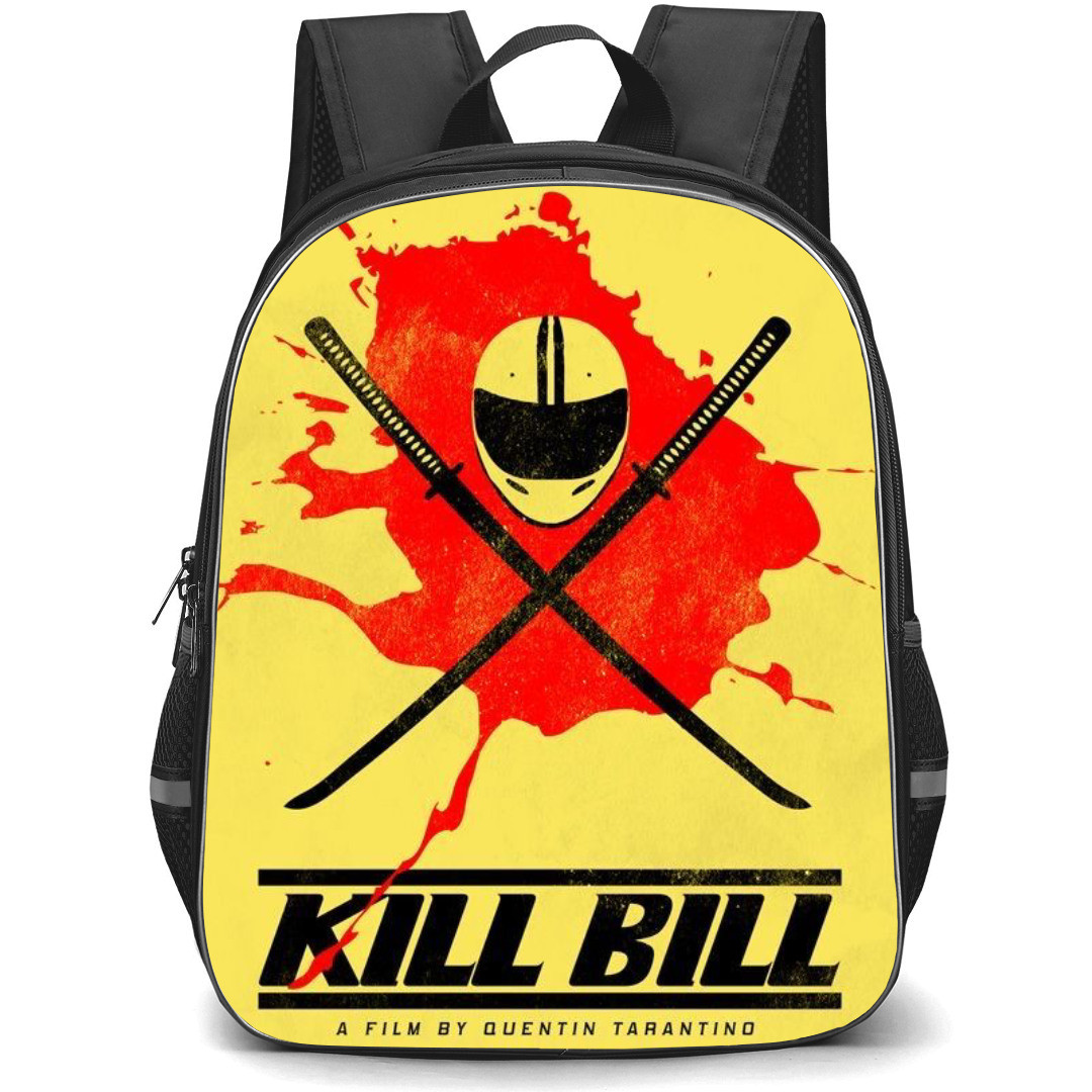 Kill Bill Backpack StudentPack - Kill Bill Movie Retro Poster Yellow Background