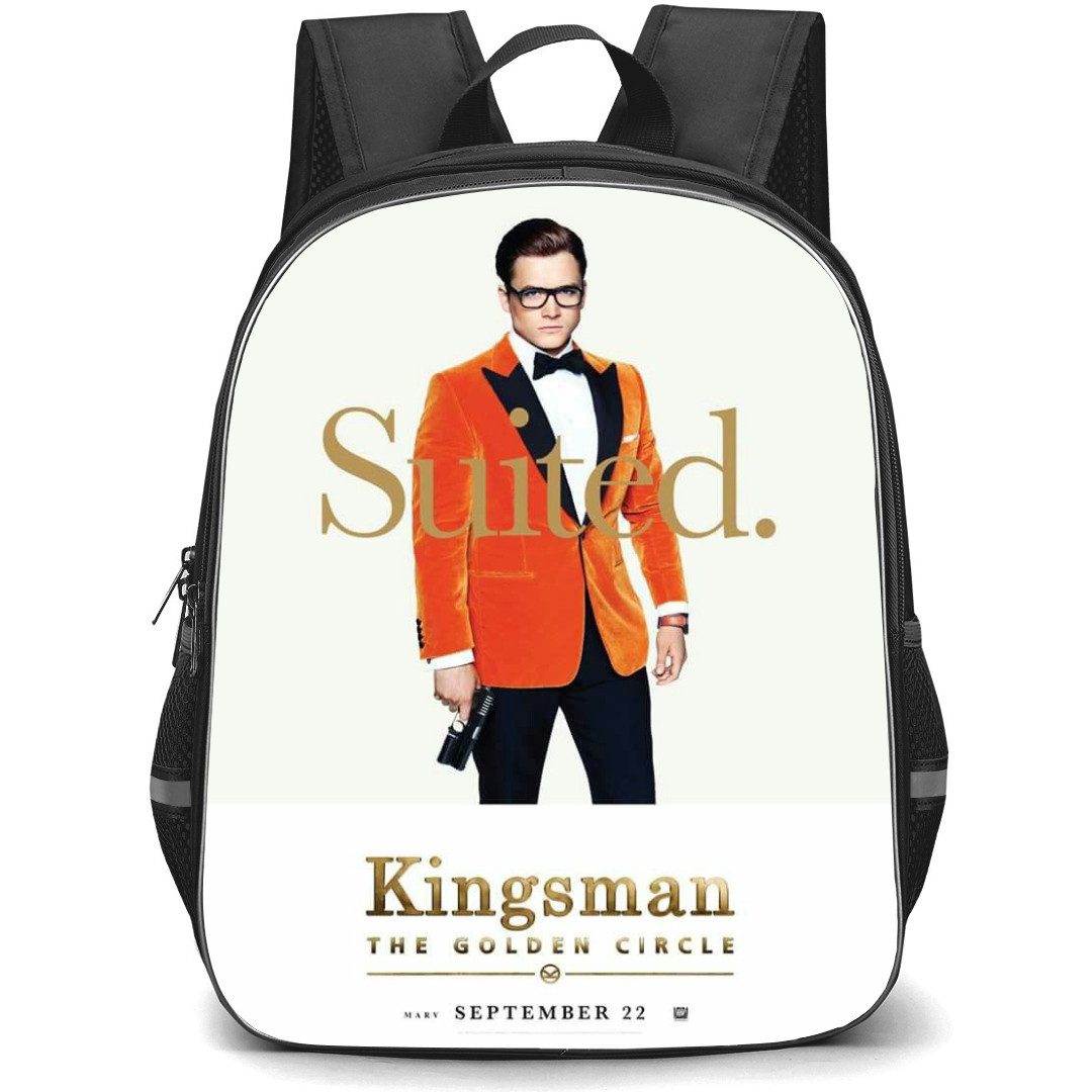 Kingsman Backpack StudentPack - Kingsman The Golden Circle Taron Egerton Suited On Poster