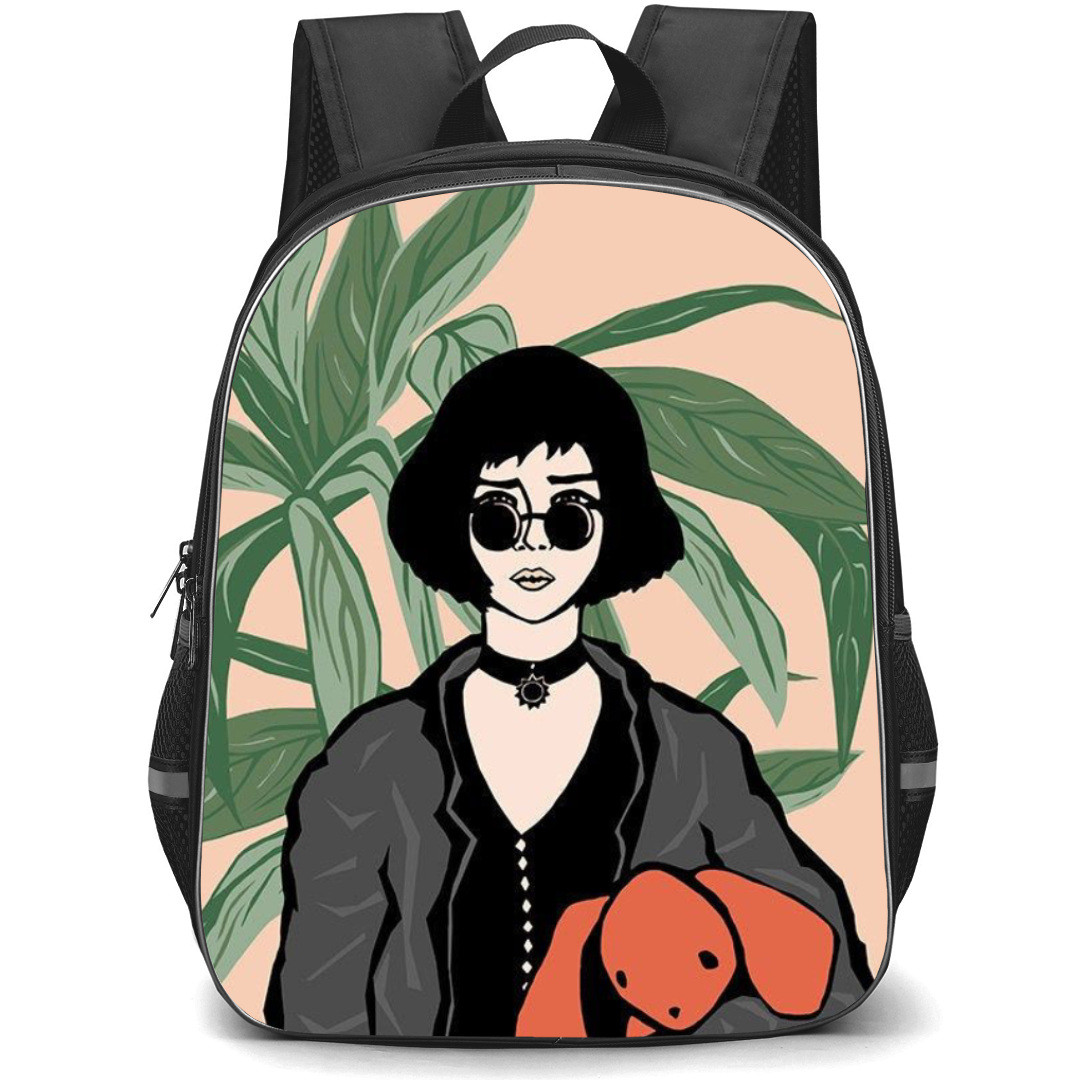 Leon Backpack StudentPack - Leon The Professional Mathilda Portrait Illustration Art