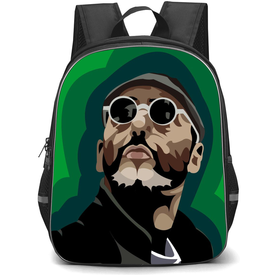 Leon Backpack StudentPack - Leon The Professional Portrait Illustration Art On Green Background