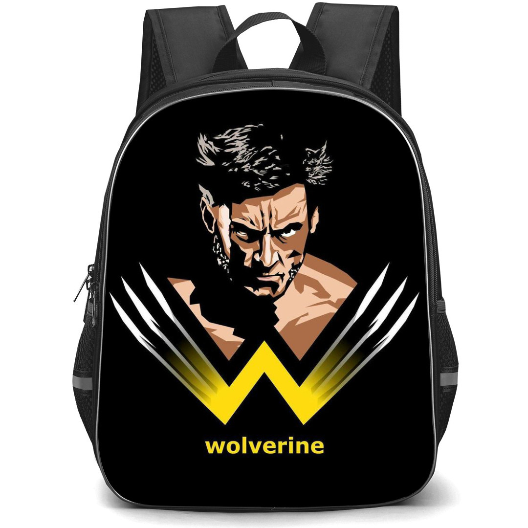 Logan Backpack StudentPack - Logan Wolverine Illustration Art On Black Background