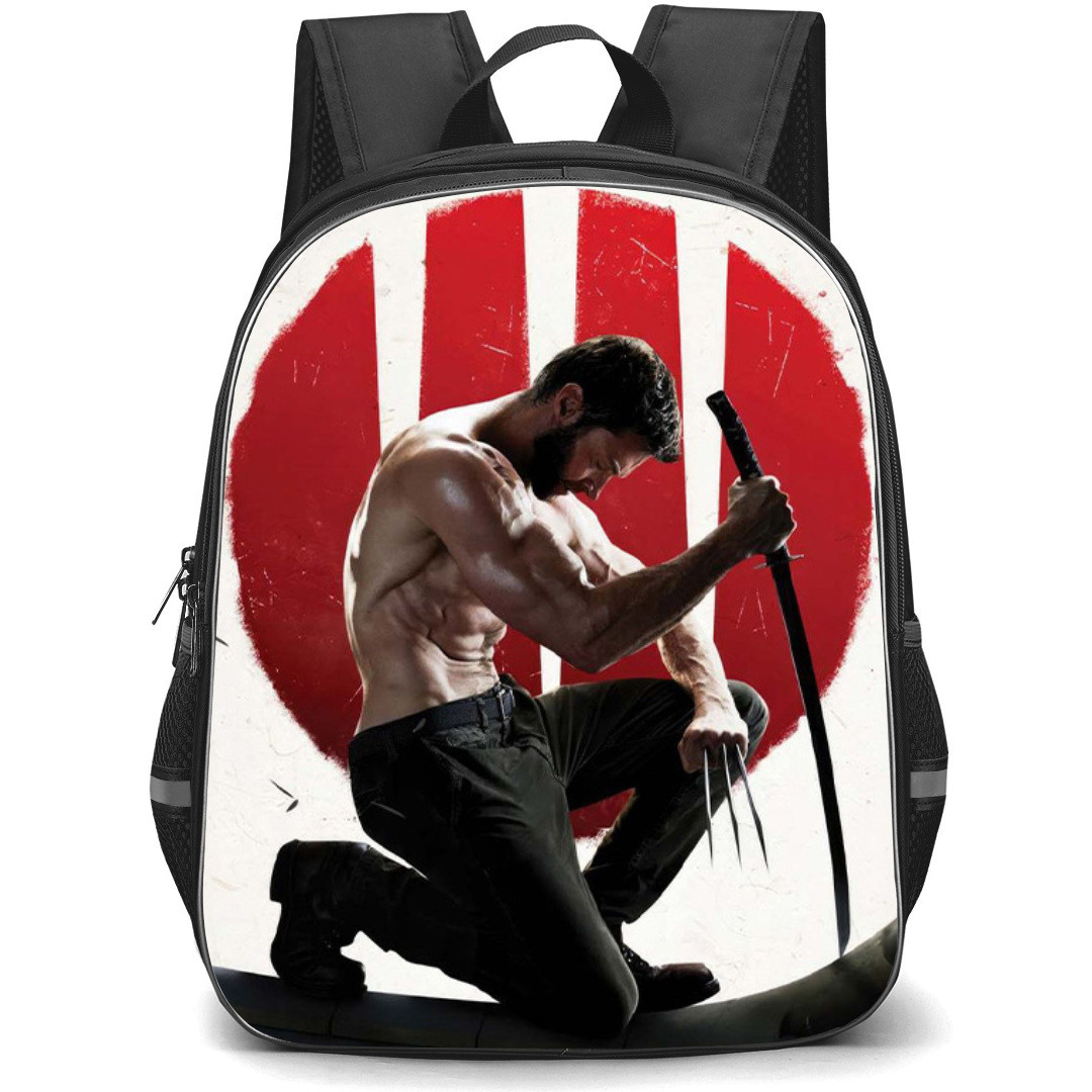 Logan Backpack StudentPack - Logan Wolverine Sitting And Holding Samurai Poster