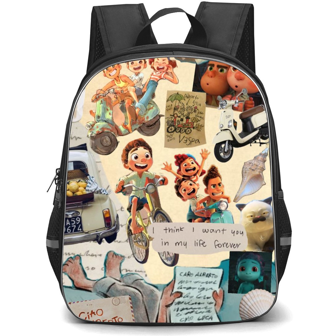 Luca Backpack StudentPack - Luca I Think I Want You In My Life Collage Poster