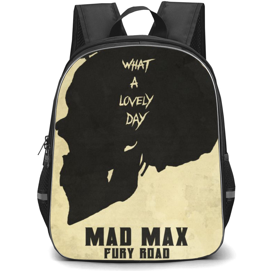 Mad Max Backpack StudentPack - Mad Max Fury Road Lovely Day Silhouette Poster Beige Background