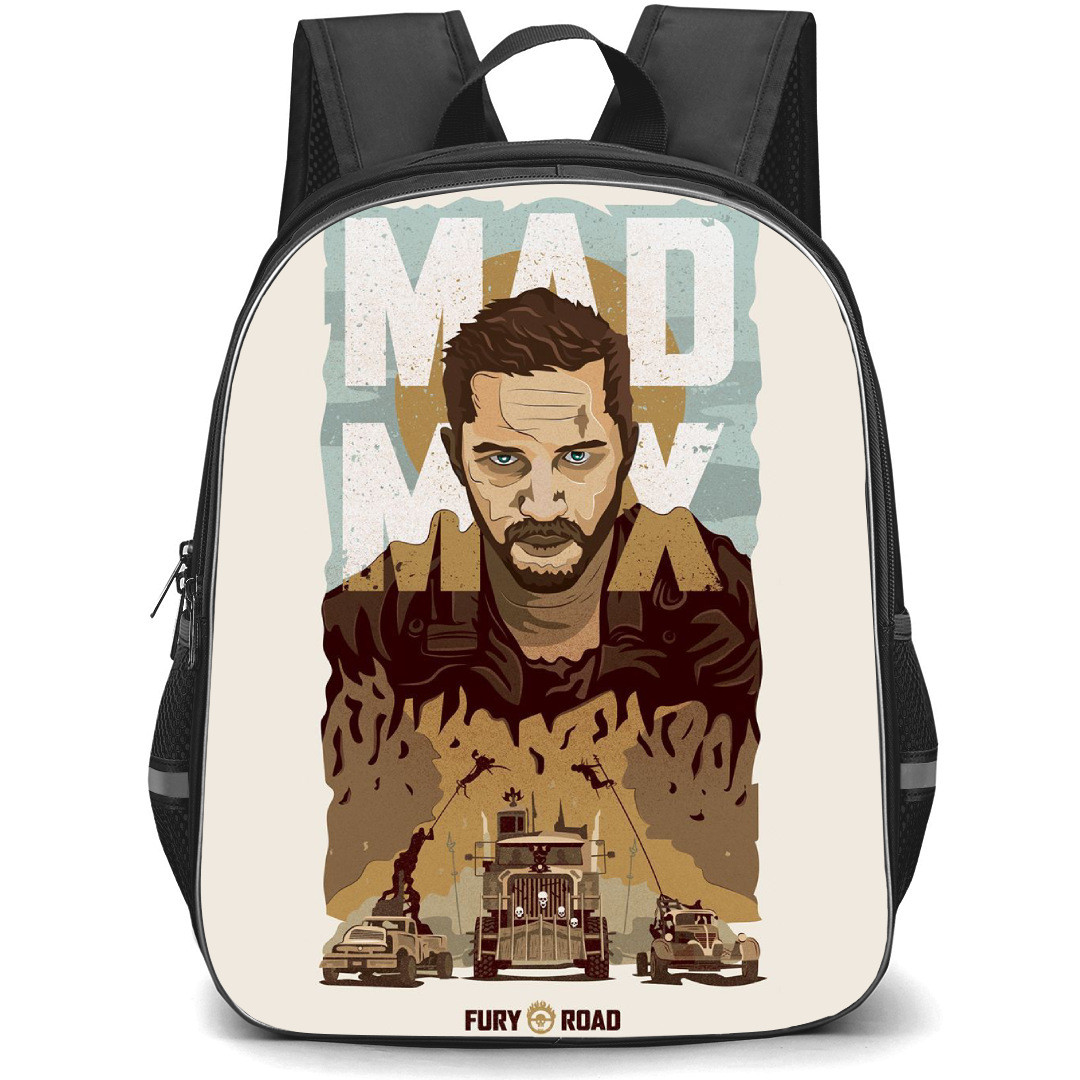 Mad Max Backpack StudentPack - Mad Max Fury Road Movie Poster Illustration By Harlan Elam