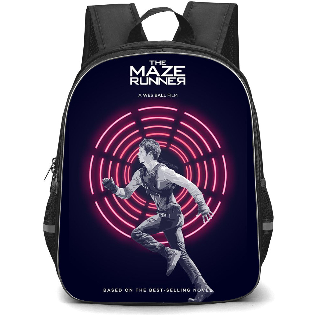 The Maze Runner Backpack StudentPack - The Maze Runner Pink Neon Light On Black Background