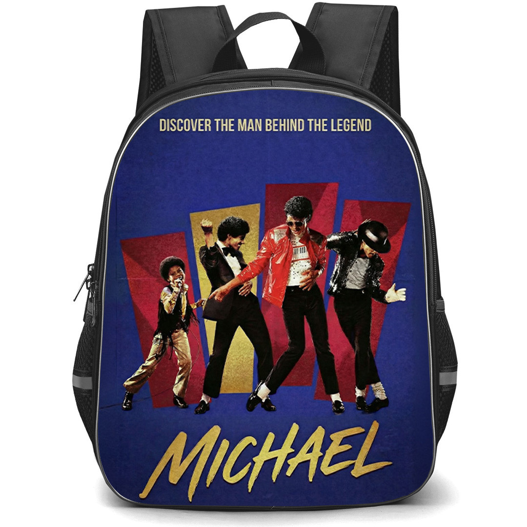 Michael Backpack School Bag StudentPack - Michael Biopic Classic Blue Gold Era Evolution Poster