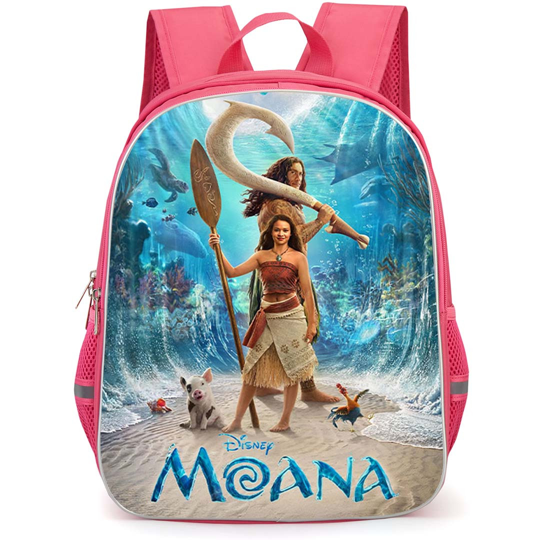 Moana Backpack School Bag StudentPack - Moana Maui Ocean Adventure Poster