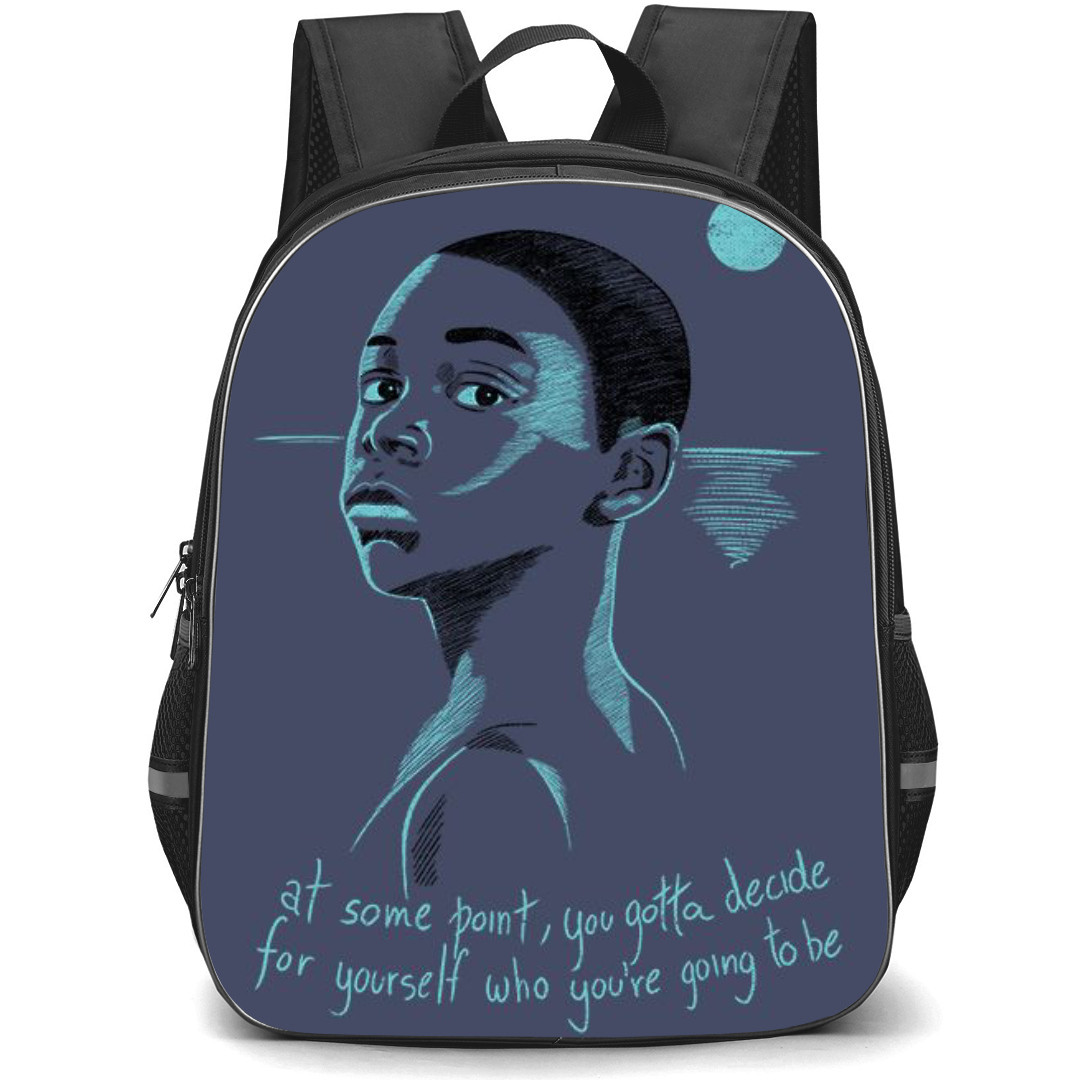 Moonlight Backpack StudentPack - Moonlight Movie Chiron Looking Back Illustration Art