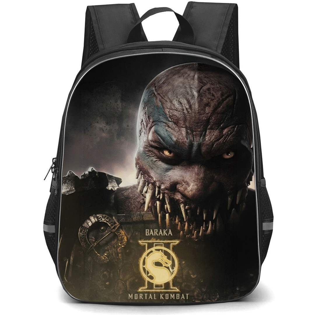 Mortal Kombat II Baraka Backpack School Bag StudentPack - Baraka With Golden Logo Poster